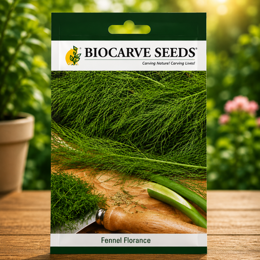BIOCARVE Seeds Fennel Florence Seeds – Premium High Germination Herb Seeds for Home Gardening & Farming