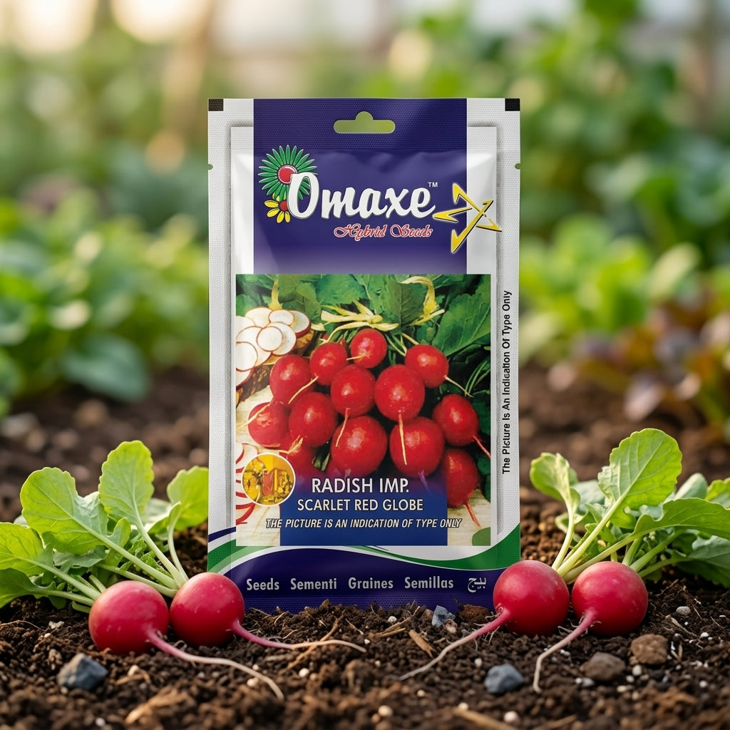 Premium Radish Imp Scarlet Red Globe Seeds for High Yield Root Vegetable Farming in India