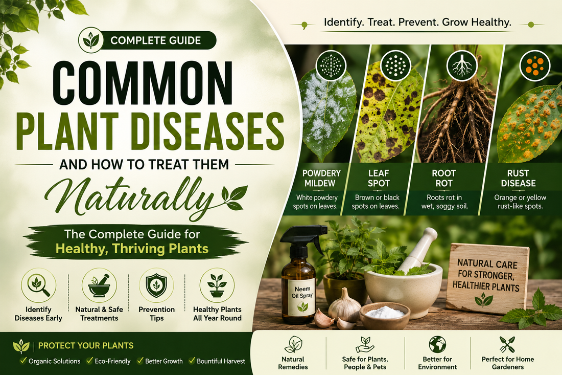 Common Plant Diseases and How to Treat Them Naturally: The Complete Guide for Healthy, Thriving Plants