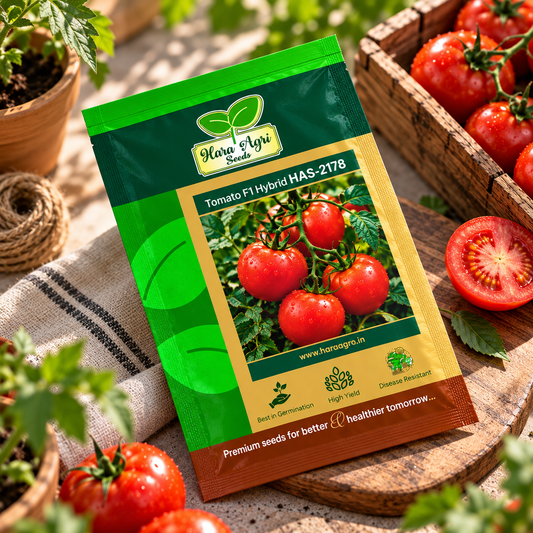 Hara Agri Seeds Tomato F1 Hybrid HAS-2178 – Premium High-Yield Tomato Seeds for Healthy, Uniform & Quality Tomato Production