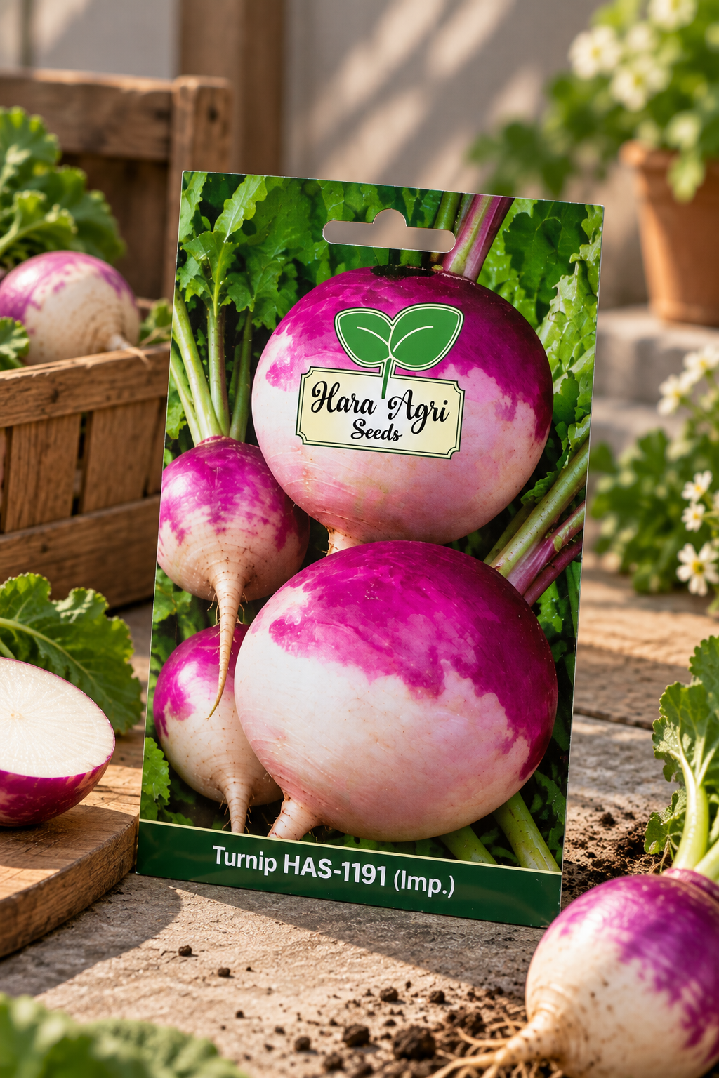 Hara Agri Seeds Turnip HAS-1191 (Imp.) Vegetable Seeds for Home Garden, Kitchen Garden & Direct Sowing – Under 10g Pack