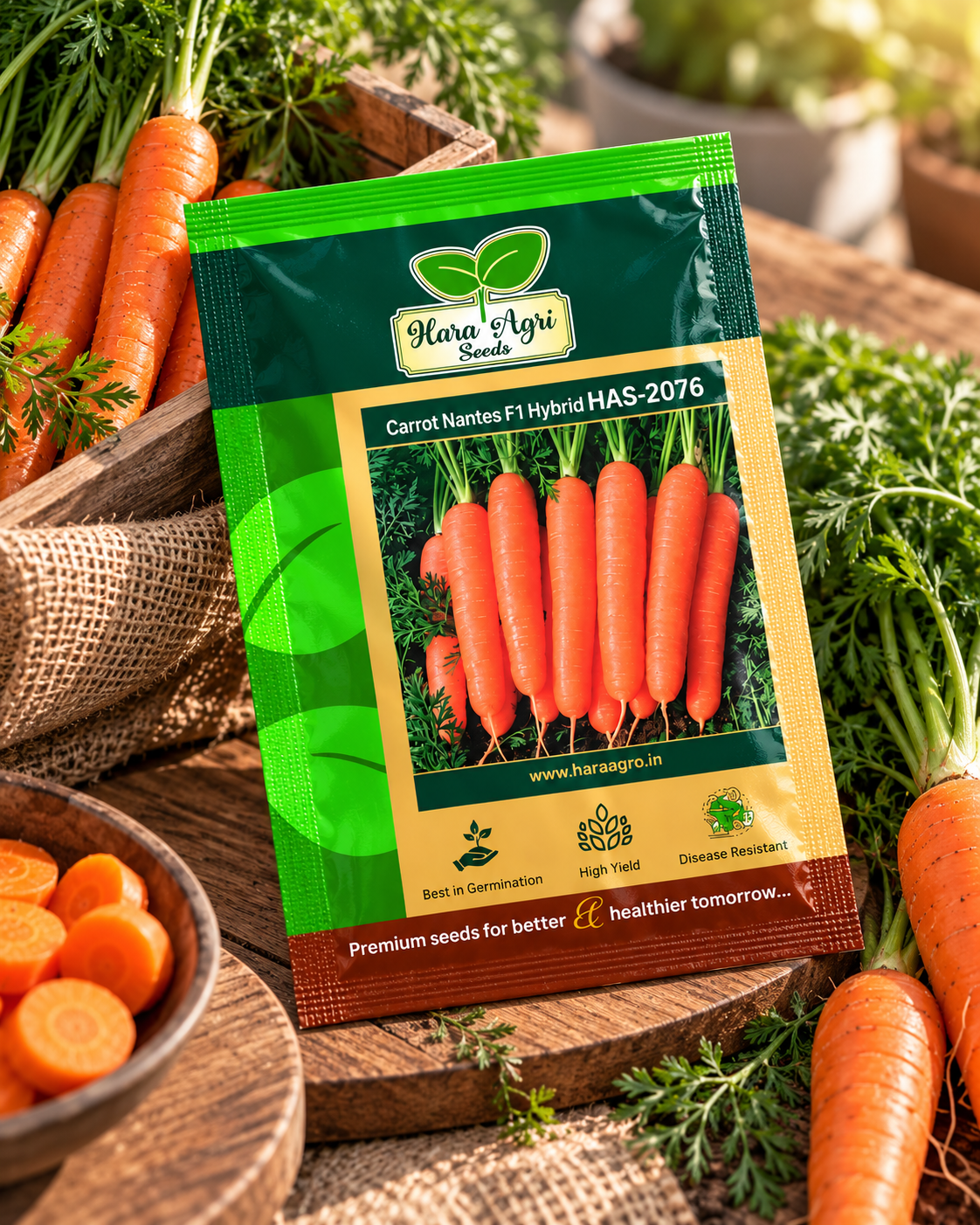 Carrot Nantes F1 Hybrid HAS-2076 – Hara Agri Seeds