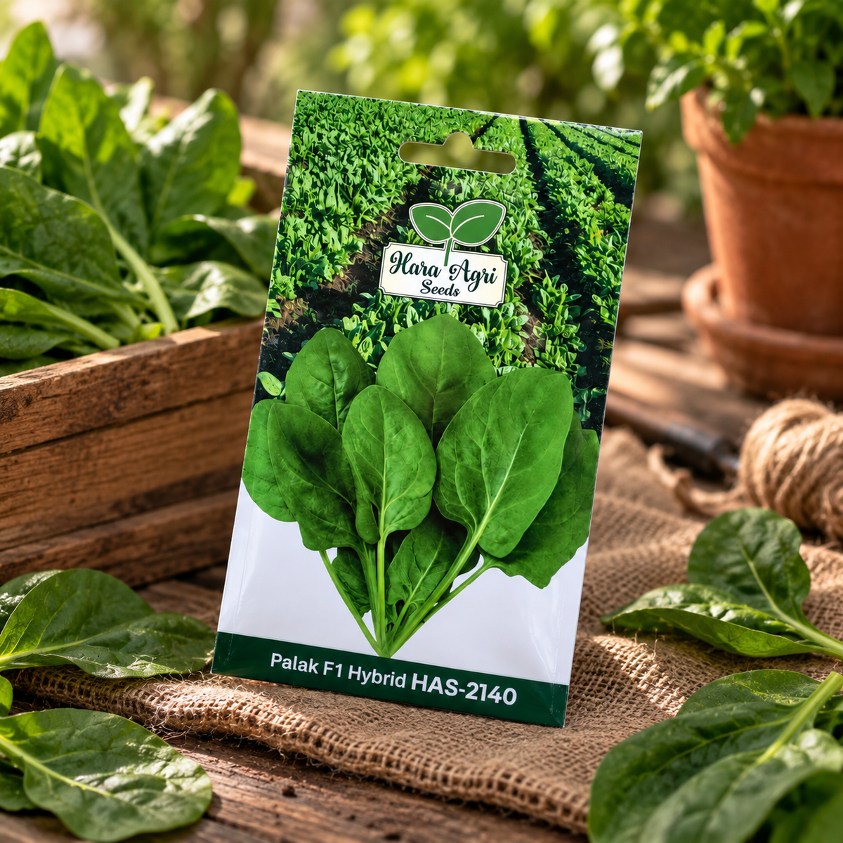 Palak F1 Hybrid HAS-2140 Seeds | Hara Agri Seeds | Premium Hybrid Spinach Seeds for Home Garden, Kitchen Garden, Terrace Garden & Fresh Leafy Greens