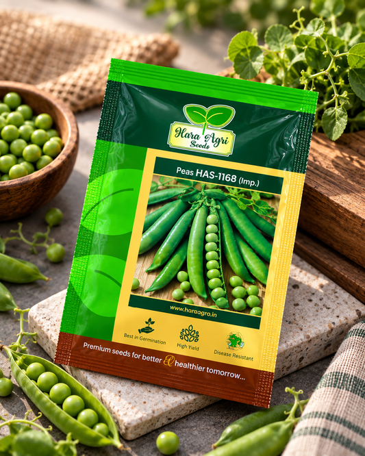 Hara Agri Seeds Peas HAS-1168 (Imp.) Seeds – Premium Green Pea Vegetable Seeds for Home Gardening, Kitchen Gardens & Commercial Cultivation