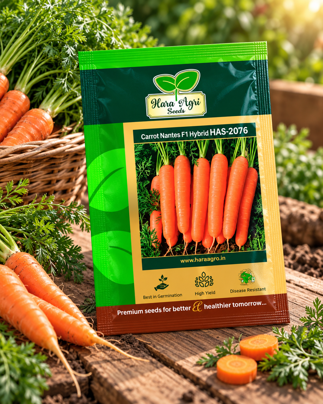 Carrot Nantes F1 Hybrid HAS-2076 – Hara Agri Seeds