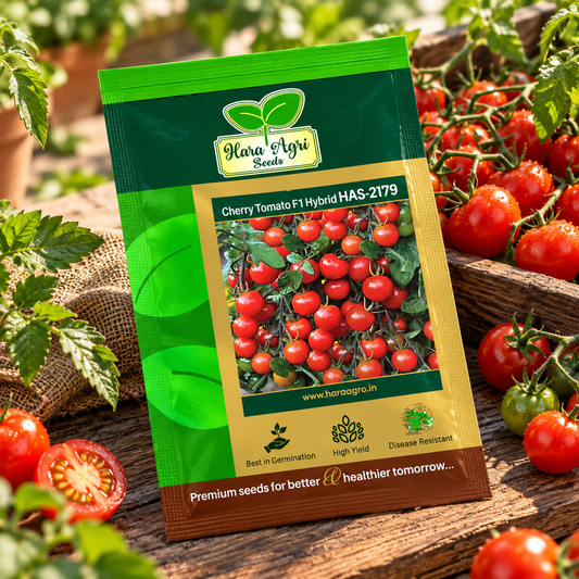 Hara Agri Seeds Cherry Tomato F1 Hybrid HAS-2179 – Premium High-Yield Cherry Tomato Seeds for Healthy, Uniform Red Fruits & Productive Vegetable Cultivation