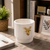 Luxury Ribbed Ceramic Planter Pot with Golden Deer Accent | Decorative Indoor Flower Pot for Home, Office & Tabletop Plants | Available in White & Grey