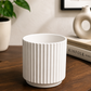 Modern Ribbed Ceramic Planter Pot for Indoor Plants – Premium Decorative Flower Pot for Home, Office & Tabletop Décor