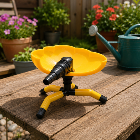 360° Adjustable 4-Leg Garden Water Sprinkler for Lawn Irrigation, Flower Beds & Vegetable Gardens | Heavy-Duty Plastic Watering Sprinkler with Hose Connector