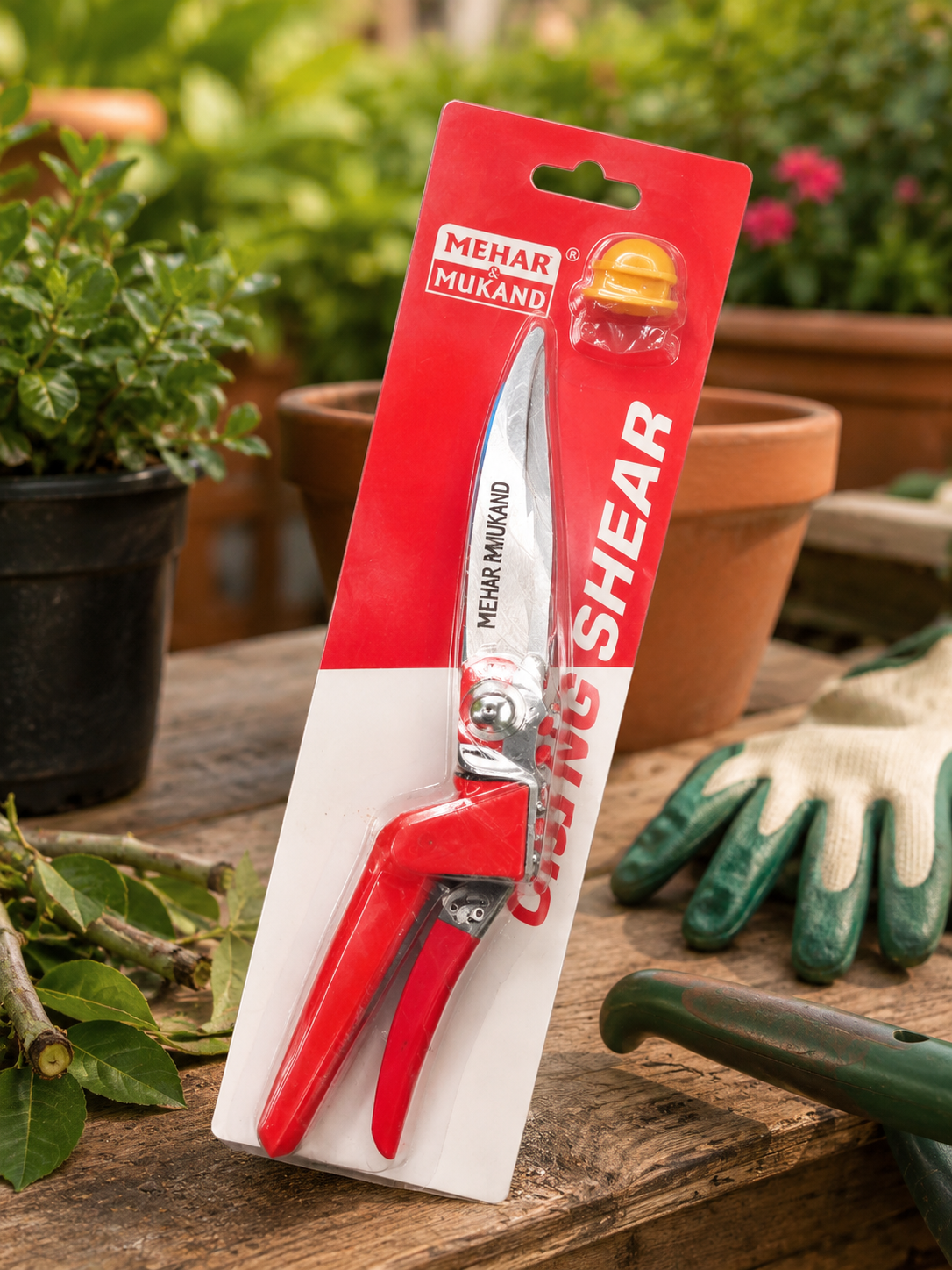 Heavy-Duty Garden Pruning Shear for Cutting Branches, Flowers, Shrubs & Fruit Trees | Professional Stainless Steel Hand Pruner with Ergonomic Handle