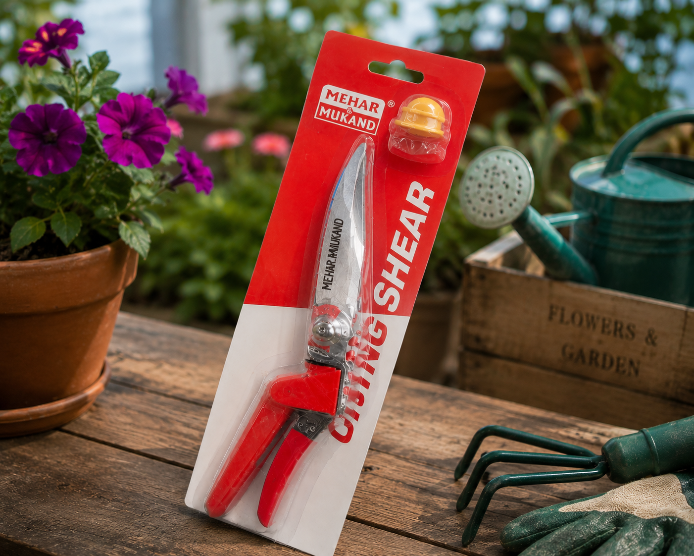 Heavy-Duty Garden Pruning Shear for Cutting Branches, Flowers, Shrubs & Fruit Trees | Professional Stainless Steel Hand Pruner with Ergonomic Handle