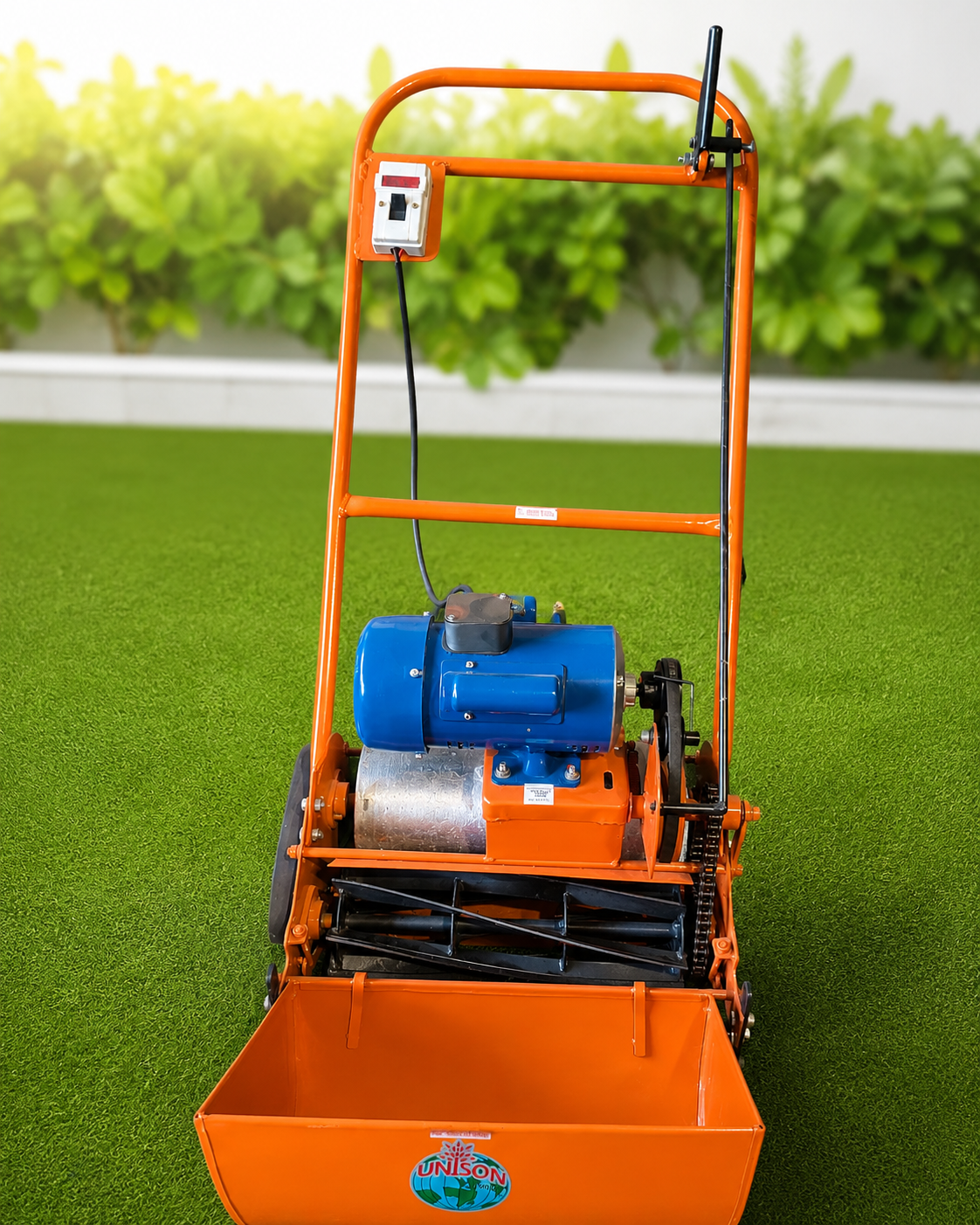 Heavy-Duty Electric Reel Lawn Mower with Grass Catcher | Precision Grass Cutting Machine