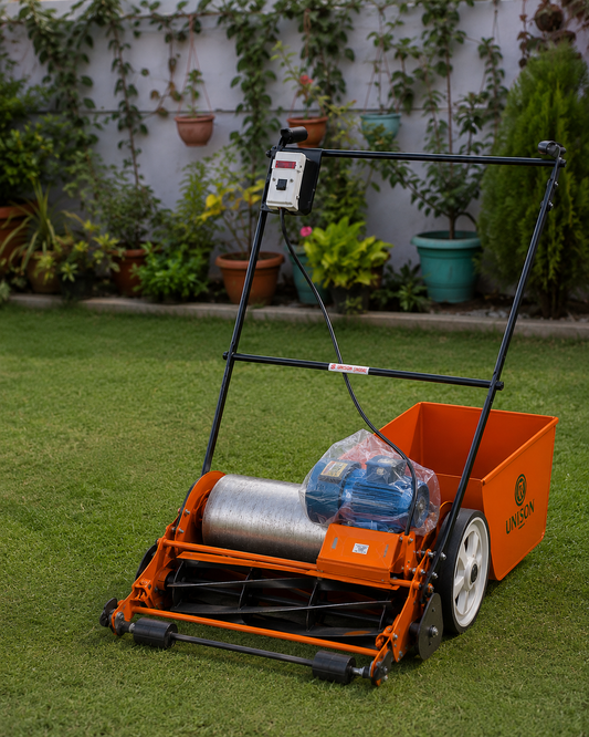 Heavy Duty Electric Motor Lawn Mower with Grass Collection Box for Efficient Lawn Grass Cutting and Garden Maintenance