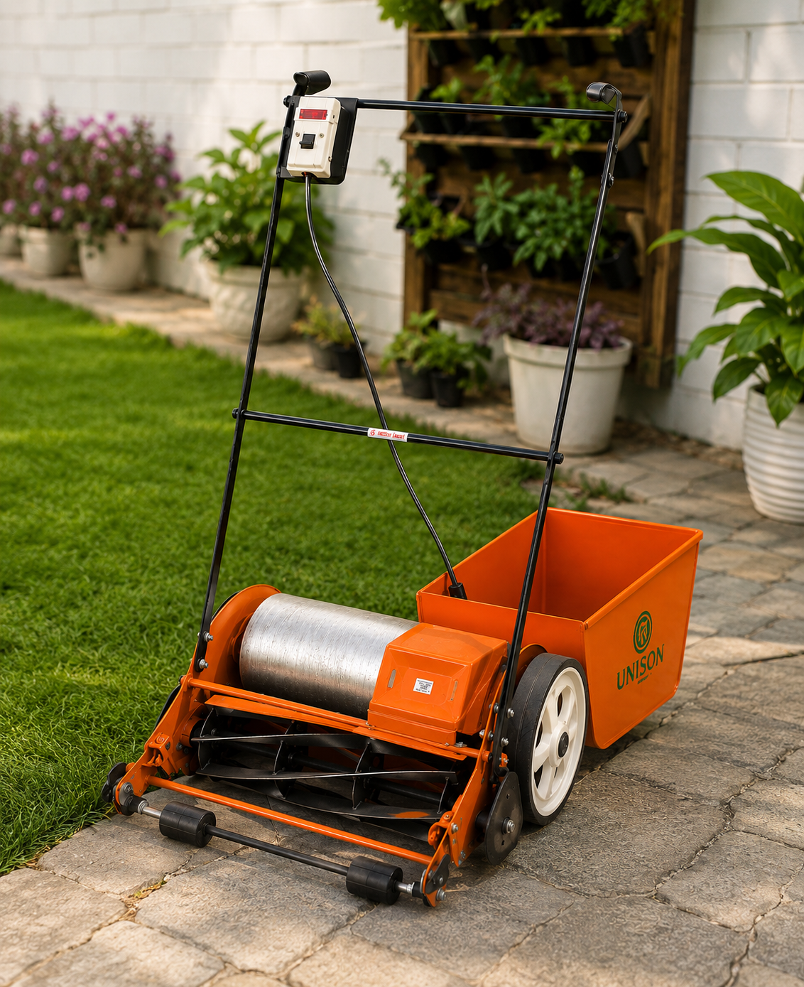 Heavy Duty Electric Motor Lawn Mower with Grass Collection Box for Efficient Lawn Grass Cutting and Garden Maintenance