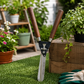 Heavy-Duty Manual Hedge Shear with Wooden Handles for Trimming Hedges, Shrubs, Bushes & Ornamental Plants | Professional Steel Garden Hedge Trimmer