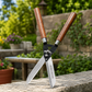 Heavy-Duty Manual Hedge Shear with Wooden Handles for Trimming Hedges, Shrubs, Bushes & Ornamental Plants | Professional Steel Garden Hedge Trimmer
