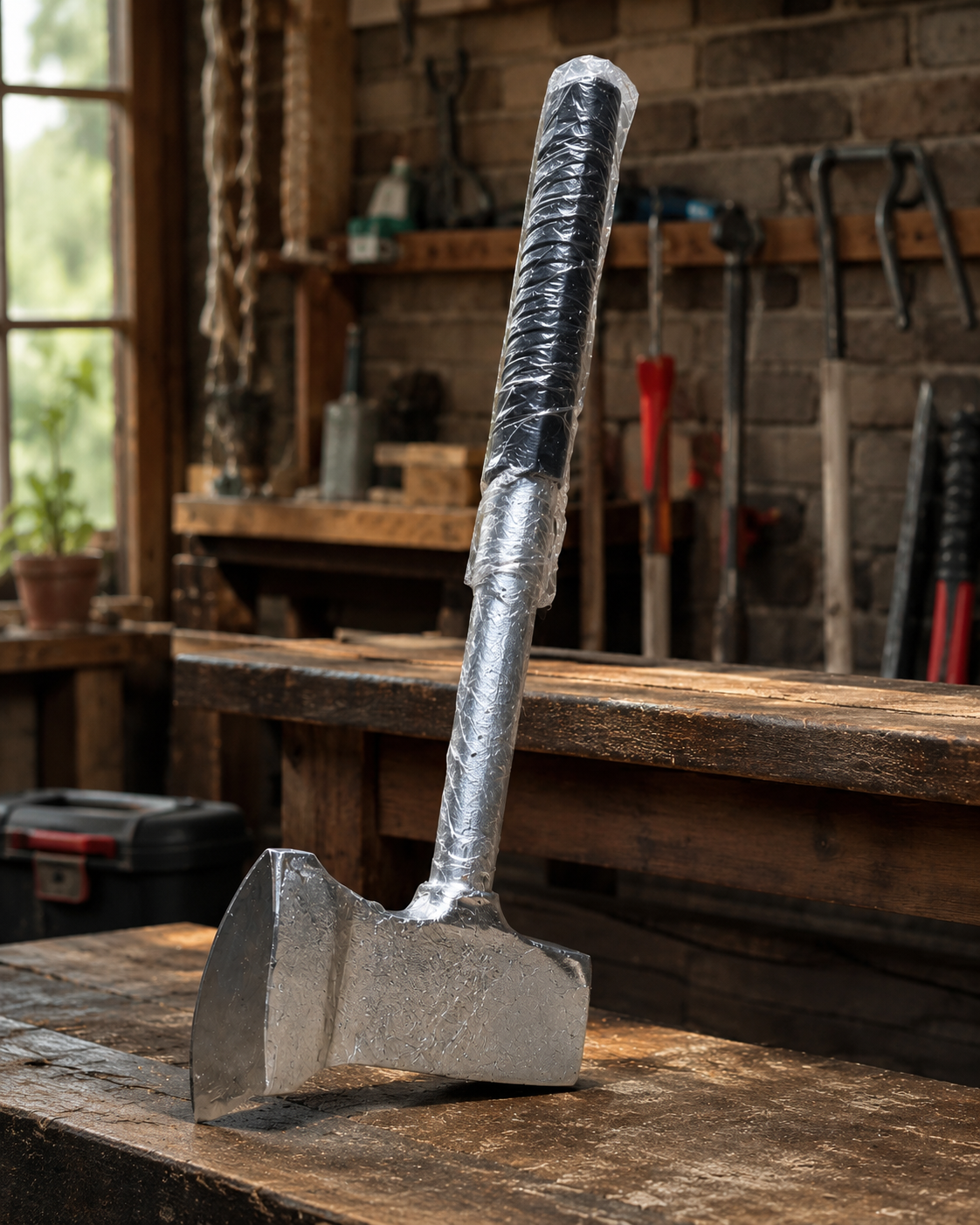 Heavy-Duty Garden Hoe with Pick Axe for Digging, Weeding, Soil Loosening & Trenching | Steel Pick Mattock with Ergonomic Handle for Farming & Gardening