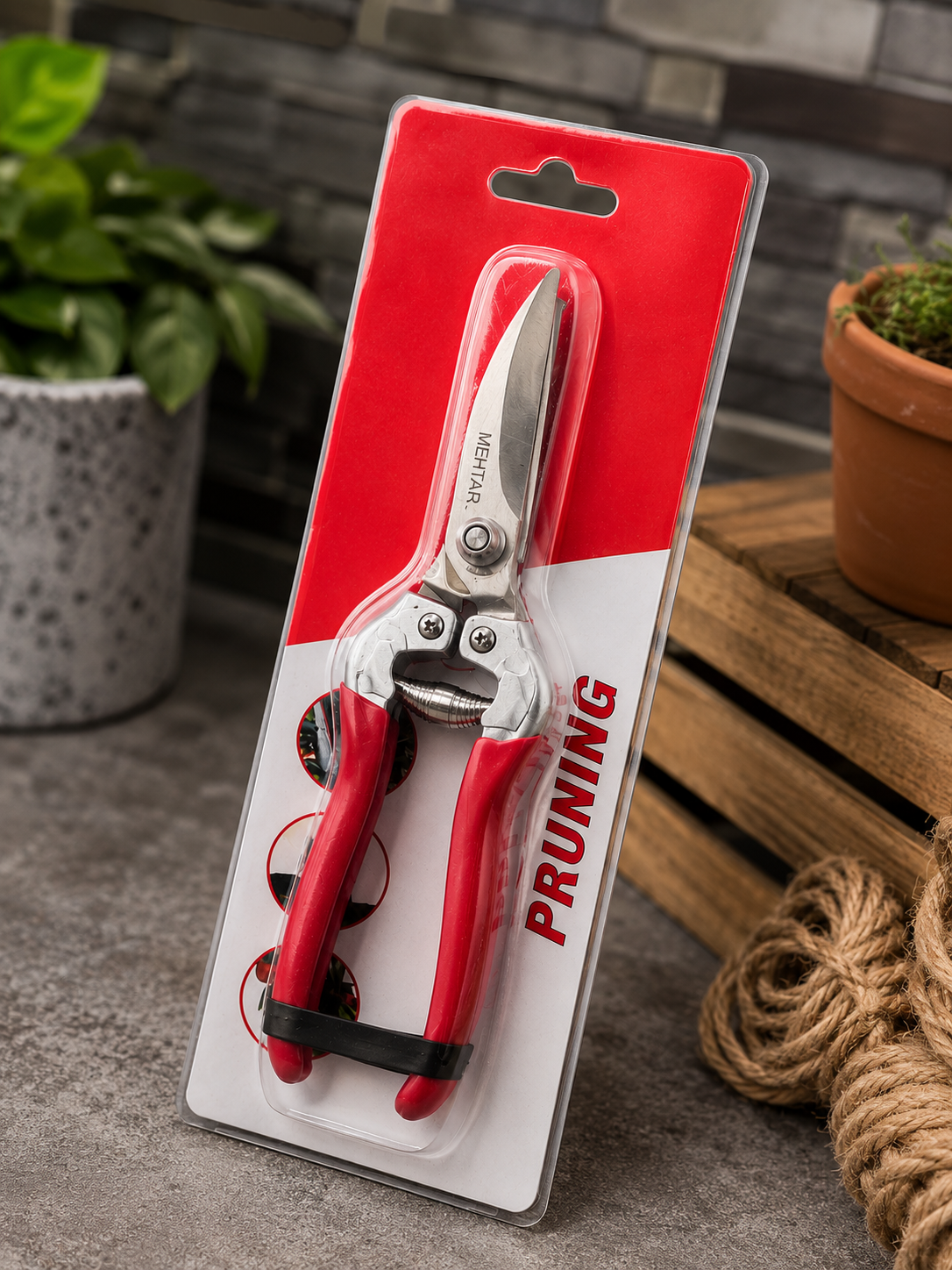 Heavy-Duty Bypass Pruning Secateur with Ergonomic Non-Slip Handle for Garden Pruning, Flower Cutting & Fruit Tree Trimming | Professional Gardening Hand Pruner