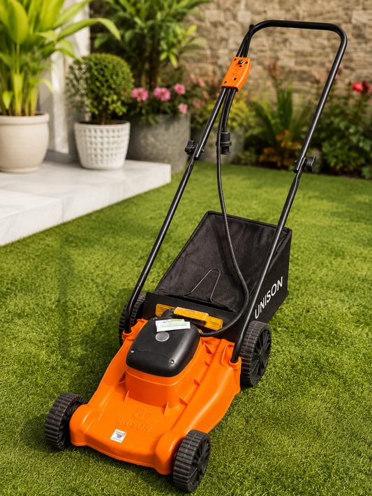 Heavy-Duty Electric Lawn Mower with Grass Collection Bag for Lawn Cutting, Garden Grass Trimming & Landscape Maintenance | Portable Electric Grass Cutter