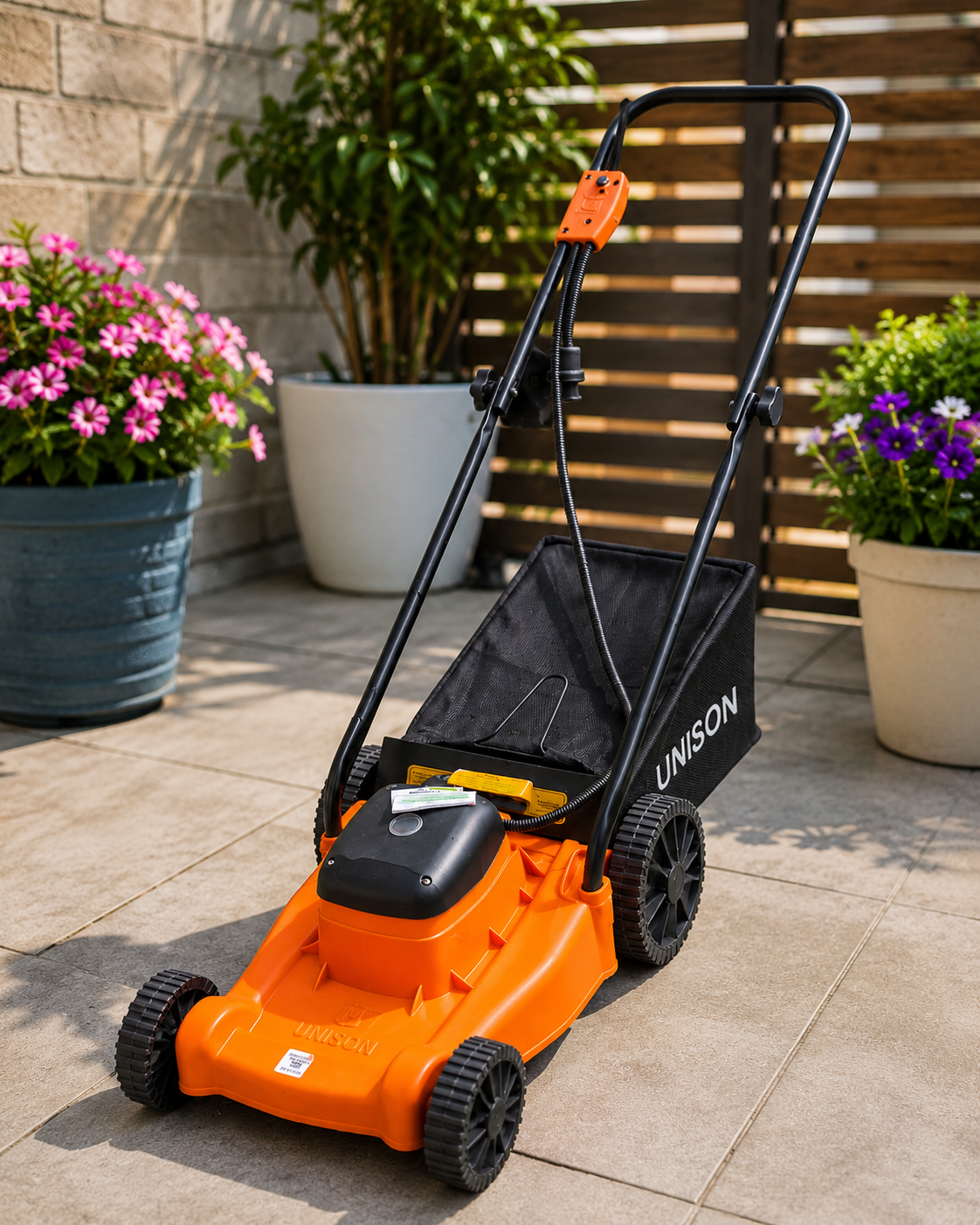 Heavy-Duty Electric Lawn Mower with Grass Collection Bag for Lawn Cutting, Garden Grass Trimming & Landscape Maintenance | Portable Electric Grass Cutter