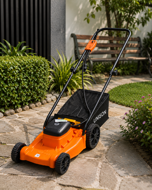 Heavy-Duty Electric Lawn Mower with Grass Collection Bag for Lawn Cutting, Garden Grass Trimming & Landscape Maintenance | Portable Electric Grass Cutter
