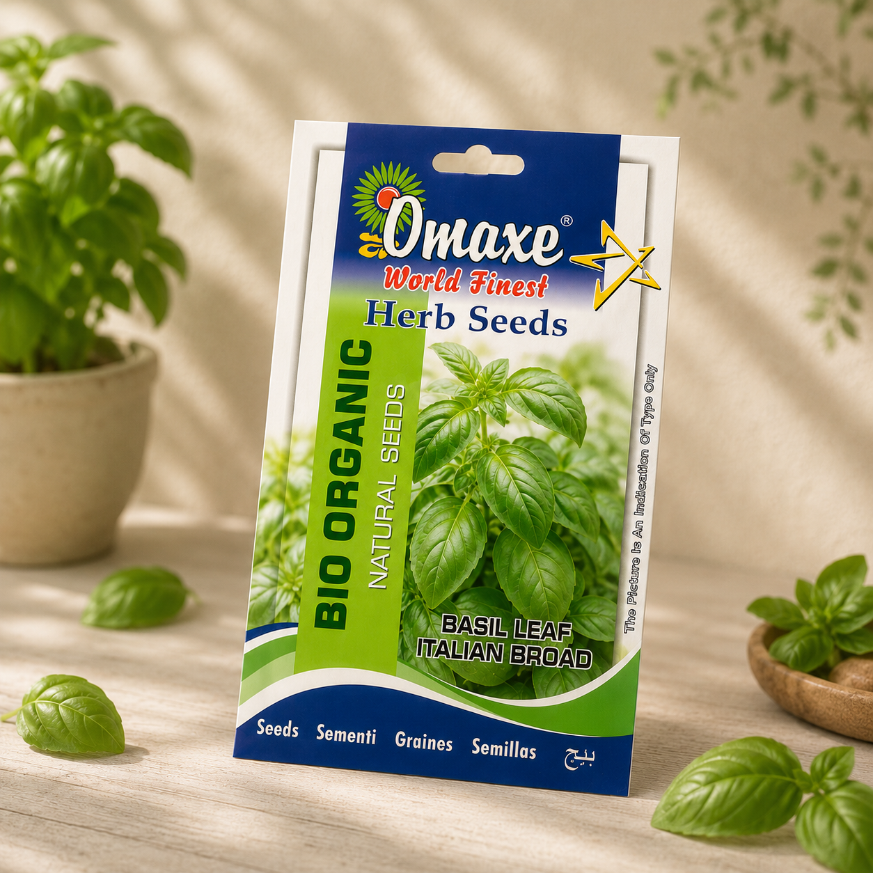 Basil Leaf Italian Broad Seeds – Premium Quality Herb Seeds for Home Garden, Balcony Planters & Organic Farming