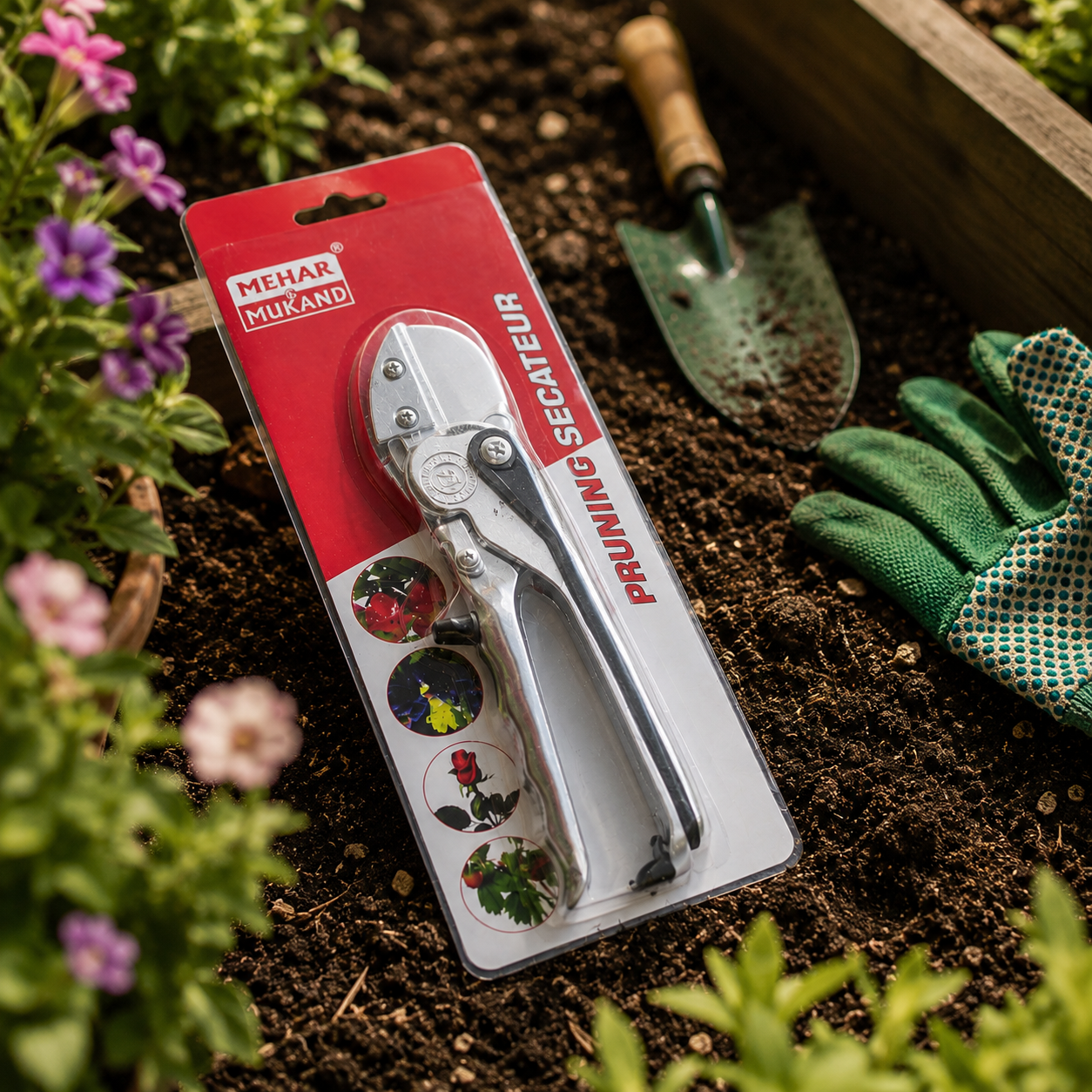 Professional Bypass Pruning Secateur | Heavy-Duty Garden Pruning Shears for Plants, Flowers & Branches