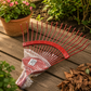 Heavy-Duty Metal Garden Leaf Rake | Durable Lawn & Garden Cleaning Rake for Leaves, Grass & Debris