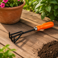 Heavy-Duty Hand Cultivator Rake | 3-Tine Garden Soil Loosening & Weeding Tool