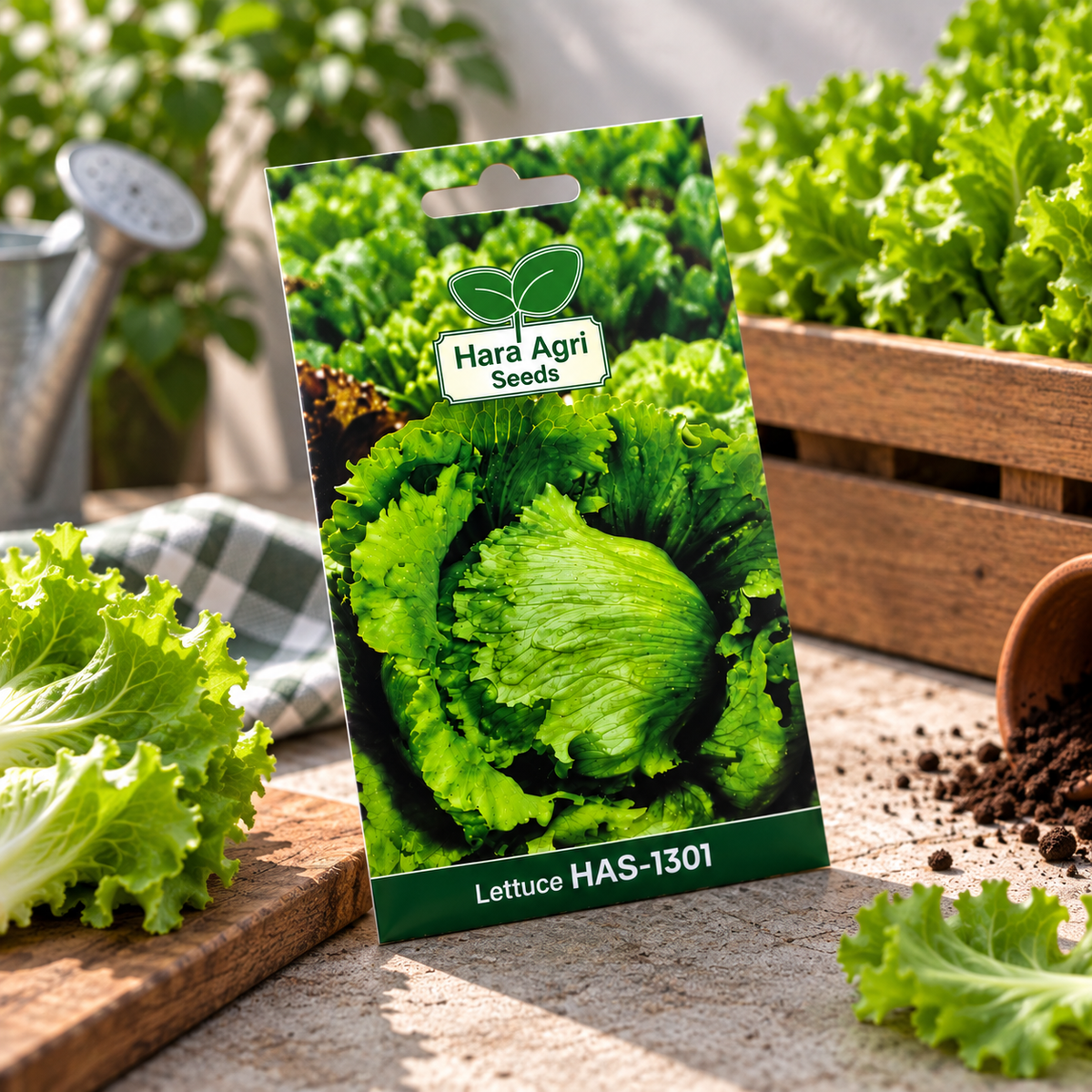 Lettuce HAS-1301 F1 Seeds | Hara Agri Seeds | Premium Hybrid Lettuce Vegetable Seeds for Home Garden, Kitchen Garden, Terrace Garden, Pots & Grow Bags