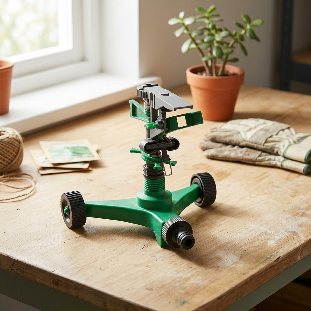 360° Garden Sprinkler for Lawn Watering & Irrigation | Adjustable Rotary Sprinkler with Stable Base