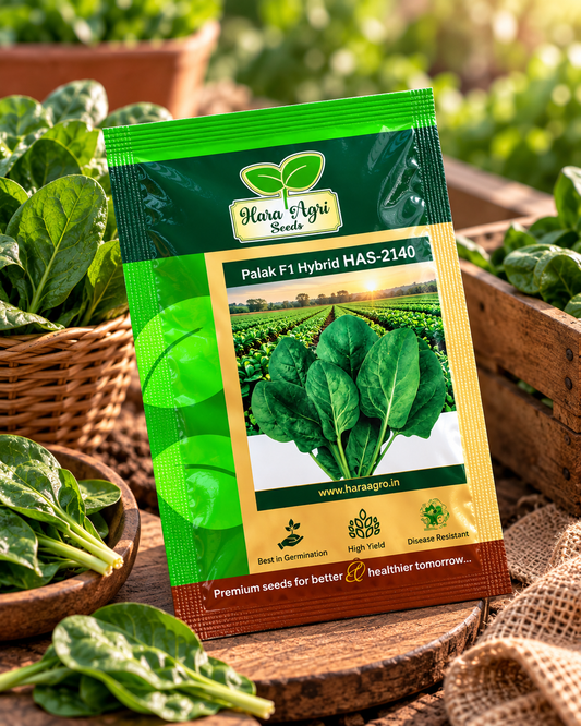 Palak F1 Hybrid HAS-2140 – Premium Spinach Seeds for High Yield, Fast Growth & Healthy Green Leaf Production
