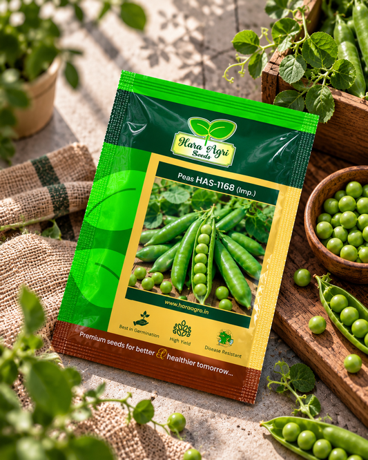 Hara Agri Seeds Peas HAS-1168 (Imp.) Seeds – Premium Green Pea Vegetable Seeds for Home Gardening, Kitchen Gardens & Commercial Cultivation