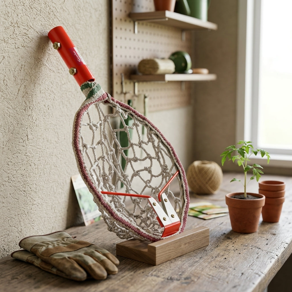 Pole-Mounted Fruit Harvester for Safe Fruit Picking from Tall Trees | Garden Harvesting Tool