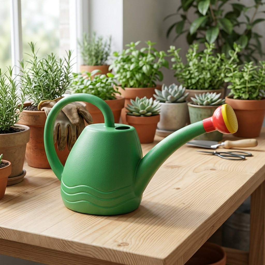 Water Can 1.8 Litre for Indoor & Outdoor Plants | Lightweight Plastic Garden Watering Can