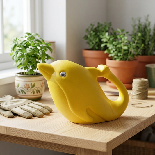 Dolphin Water Can 1.7 Litre for Indoor & Outdoor Plants | Plastic Garden Watering Can with Long Spout